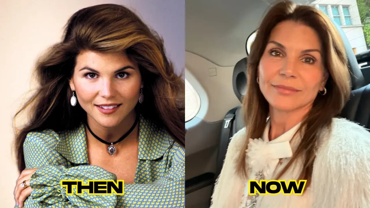 Lori Loughlin then and now