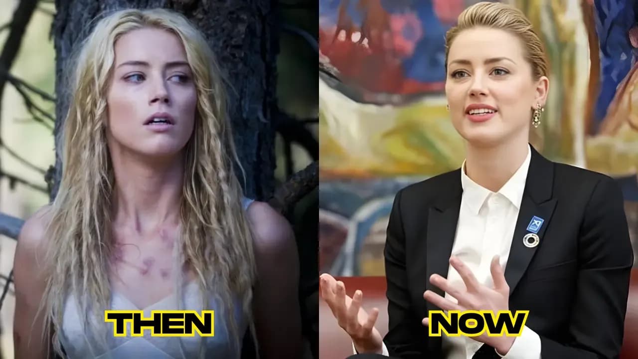 Amber Heard then and now