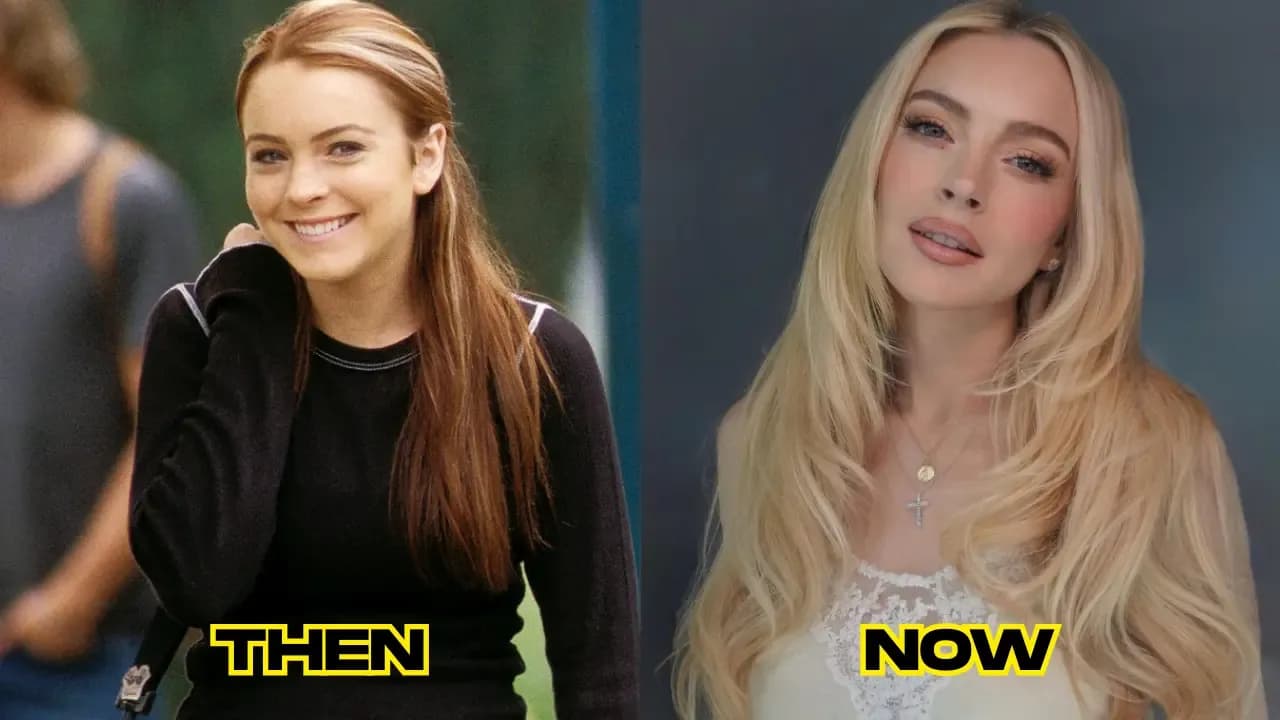 Lindsay Lohan then and now