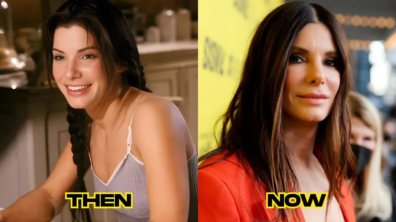 Sandra Bullock then and now