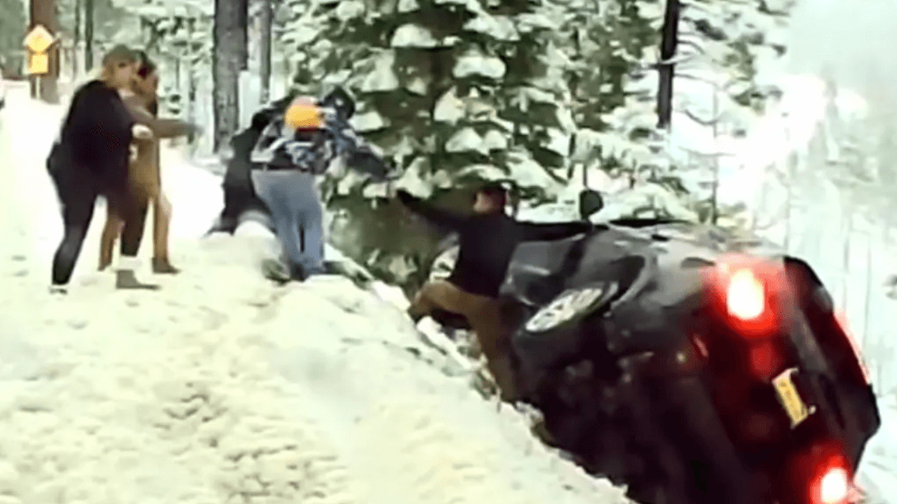 Air Force Sergeant Saves Couple After SUV Spins Out and Dangles Off Highway on Christmas Day