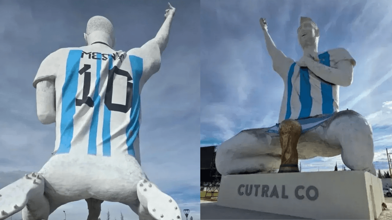 Argentina Unveils Massive 85 Foot Messi Statue After World Cup Heroics
