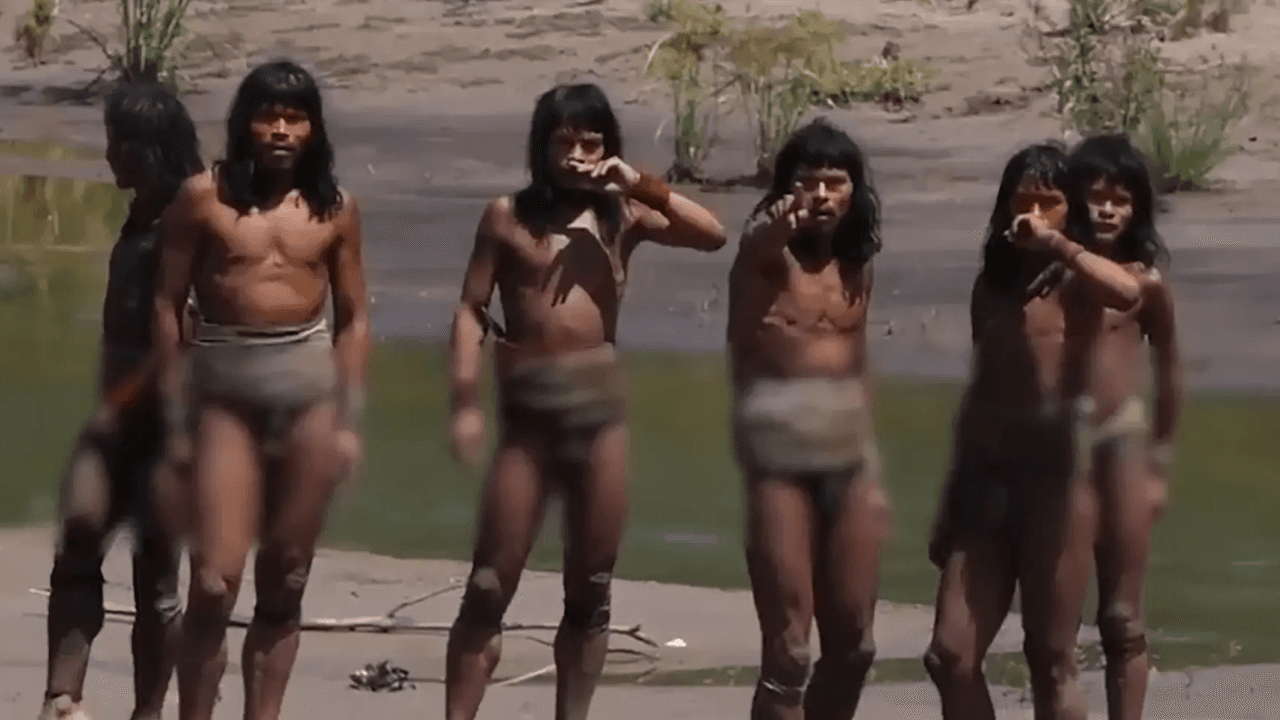 Never-Before-Seen Footage Shows Uncontacted Amazon Tribe Emerging From Forest