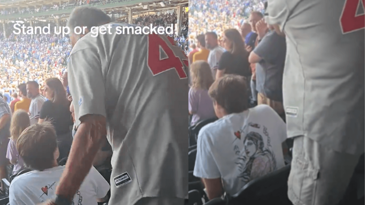 Older Cubs Fan Slaps Seated Spectator During National Anthem in Viral Wrigley Field Video