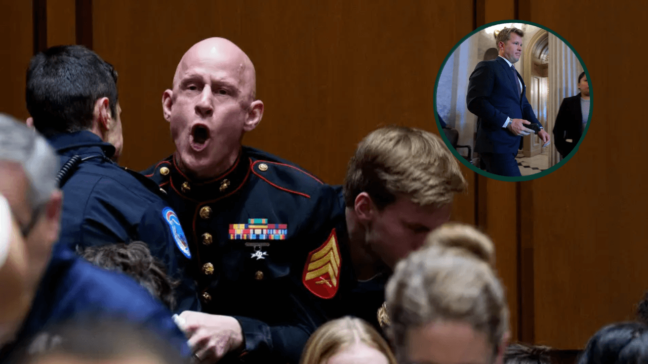 Sen. Tim Sheehy Helps Capitol Police Subdue Protester at Senate Hearing