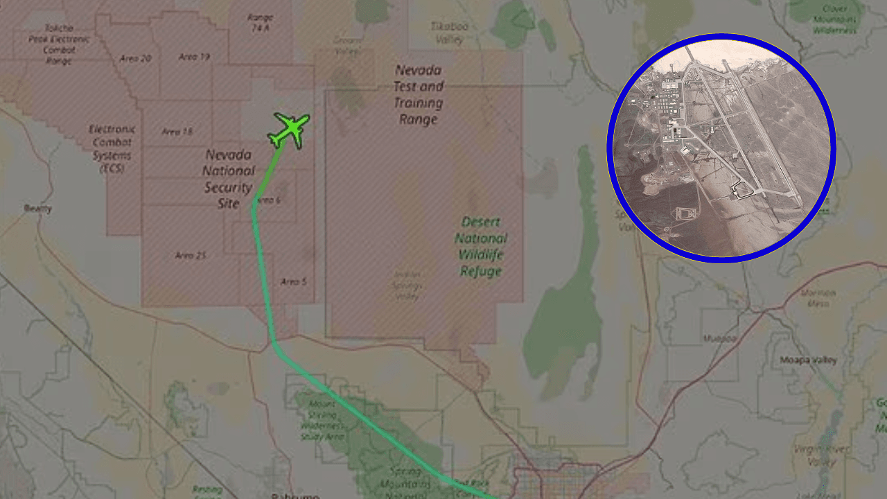 Top Secret Air Force Jet Tracked Flying Into Area 51 on Mysterious Mission