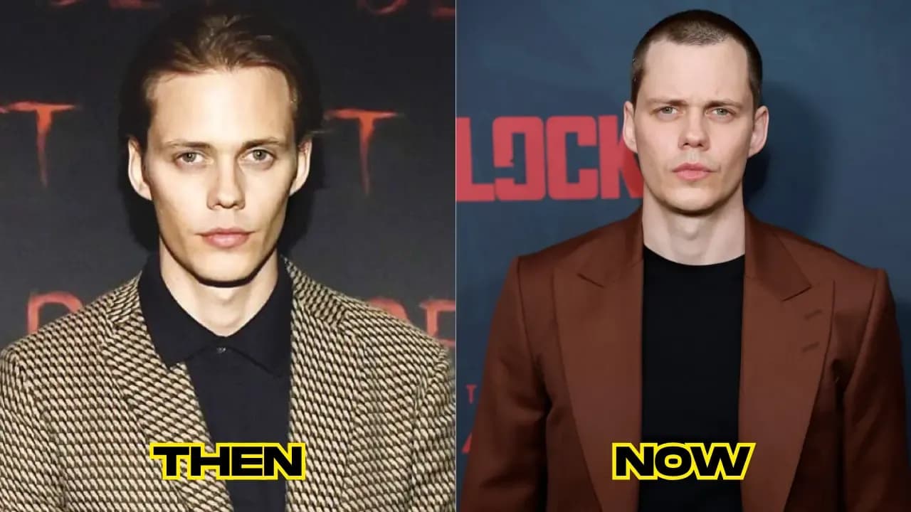 Bill Skarsgård then and now