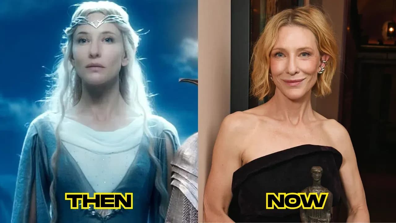 Cate Blanchett then and now