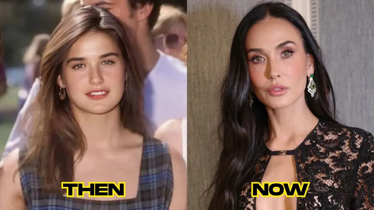 Demi Moore then and now