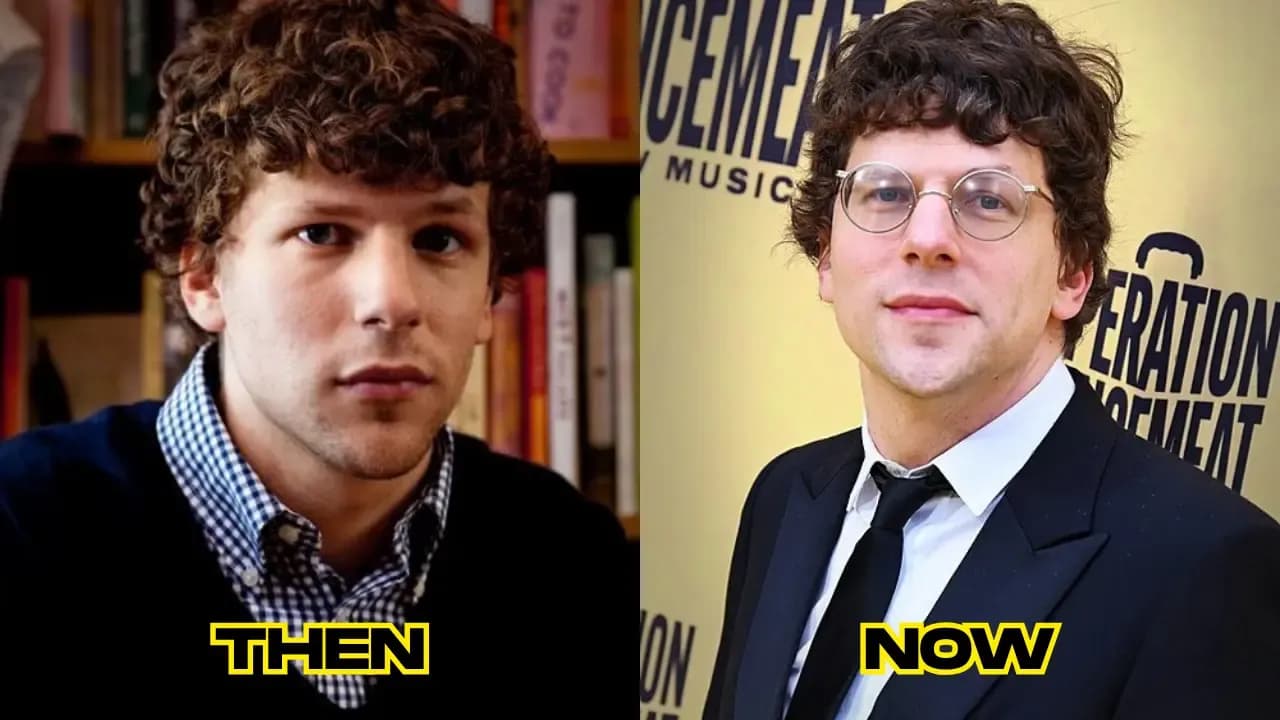 Jesse Eisenberg then and now
