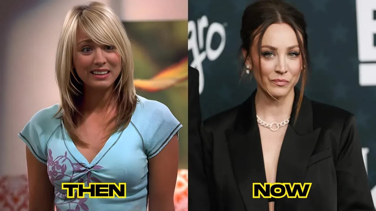 Kaley Cuoco then and now