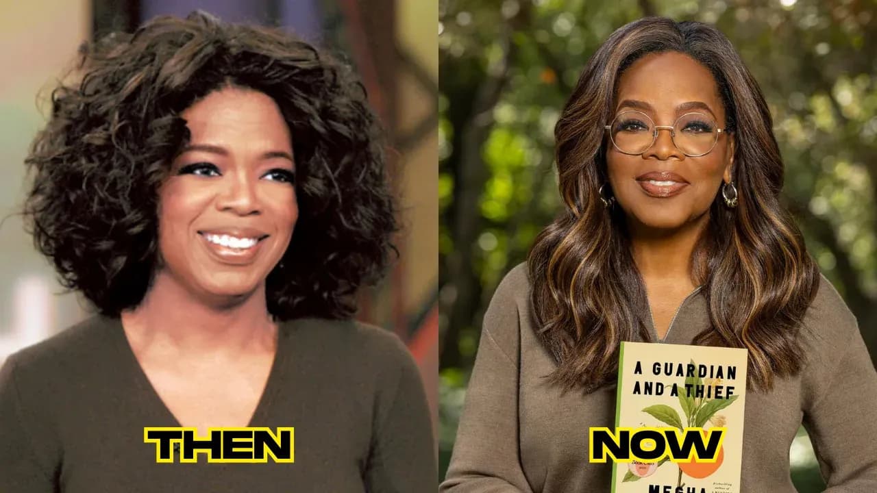 Oprah Winfrey then and now