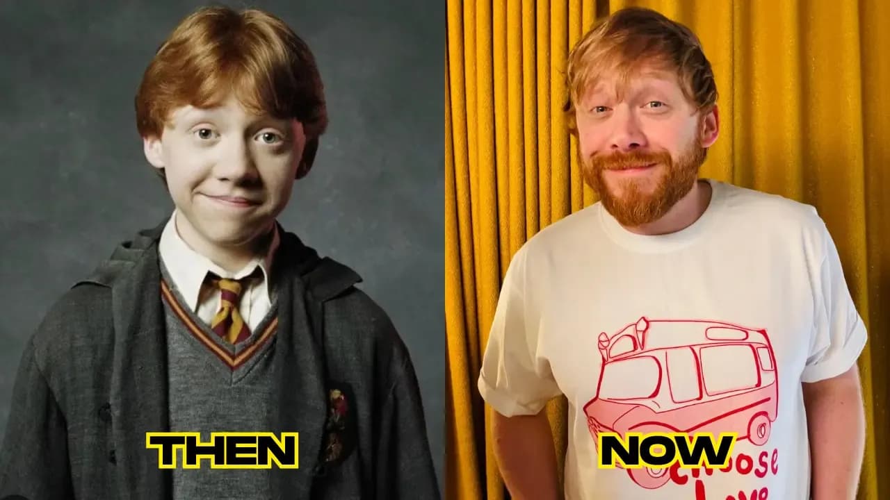 Rupert Grint then and now