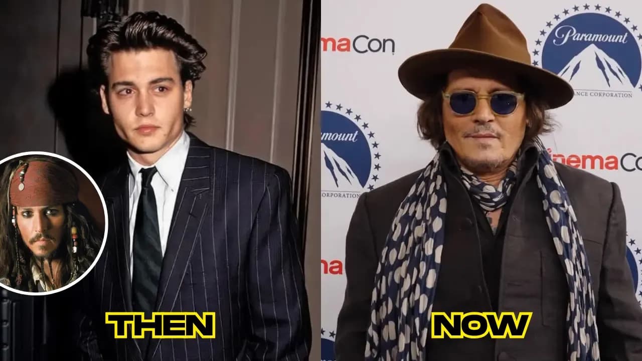 Johnny Depp then and now