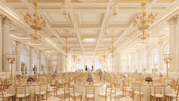 Trump Assures Public the New White House Ballroom Will Have a ‘Drone-Free Roof’