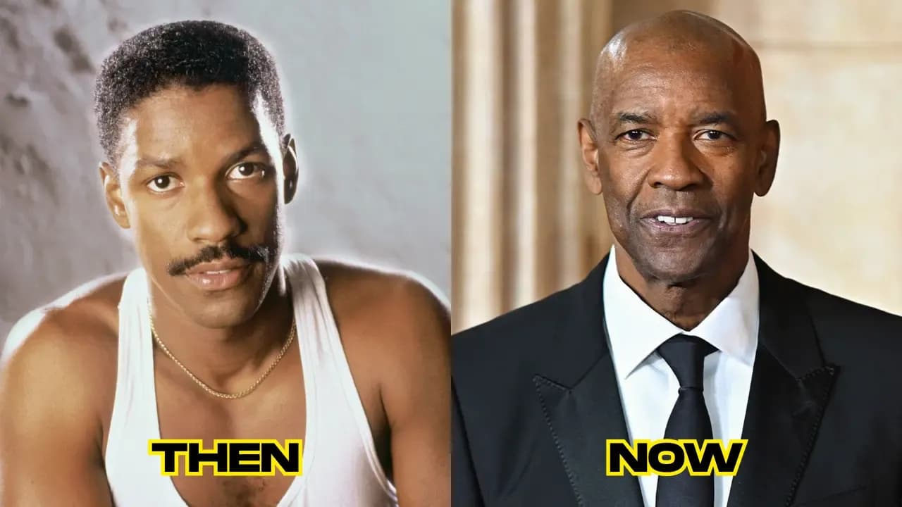 Denzel Washington then and now