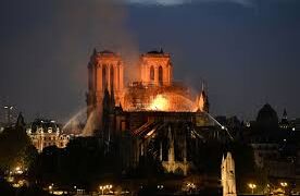 Nortre Dame Cathedral on Fire