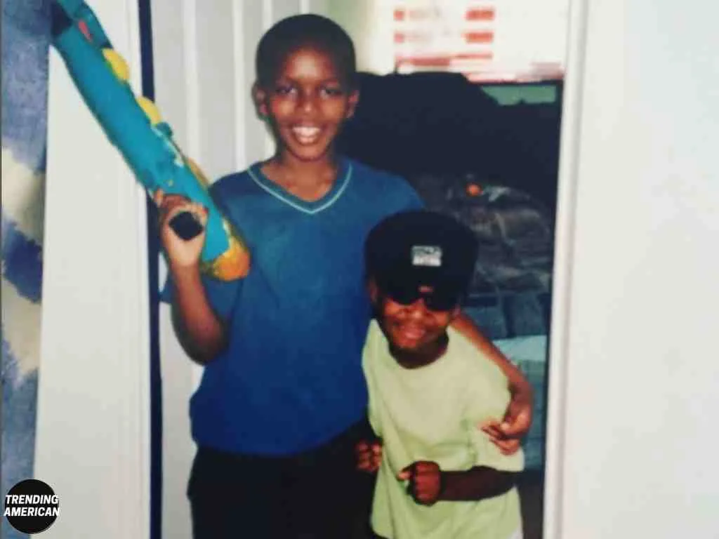 Deji Olatunji and his brother in their childhood