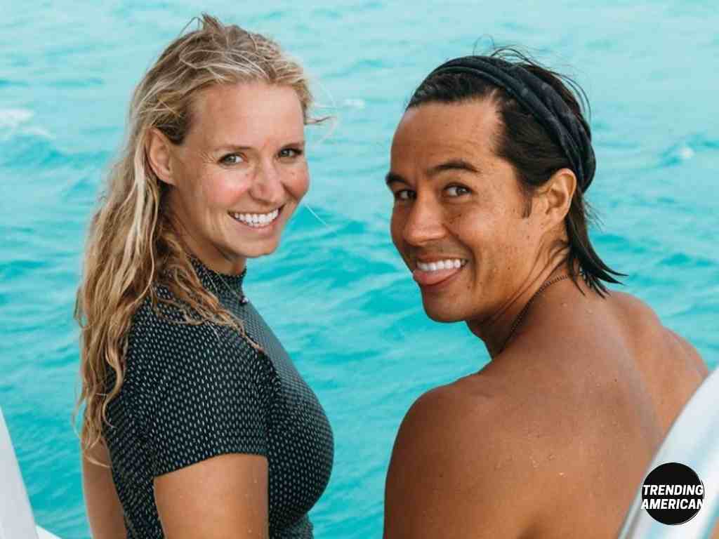 Garrett Gee and Jessica Gee at Ray Caye Island Resort