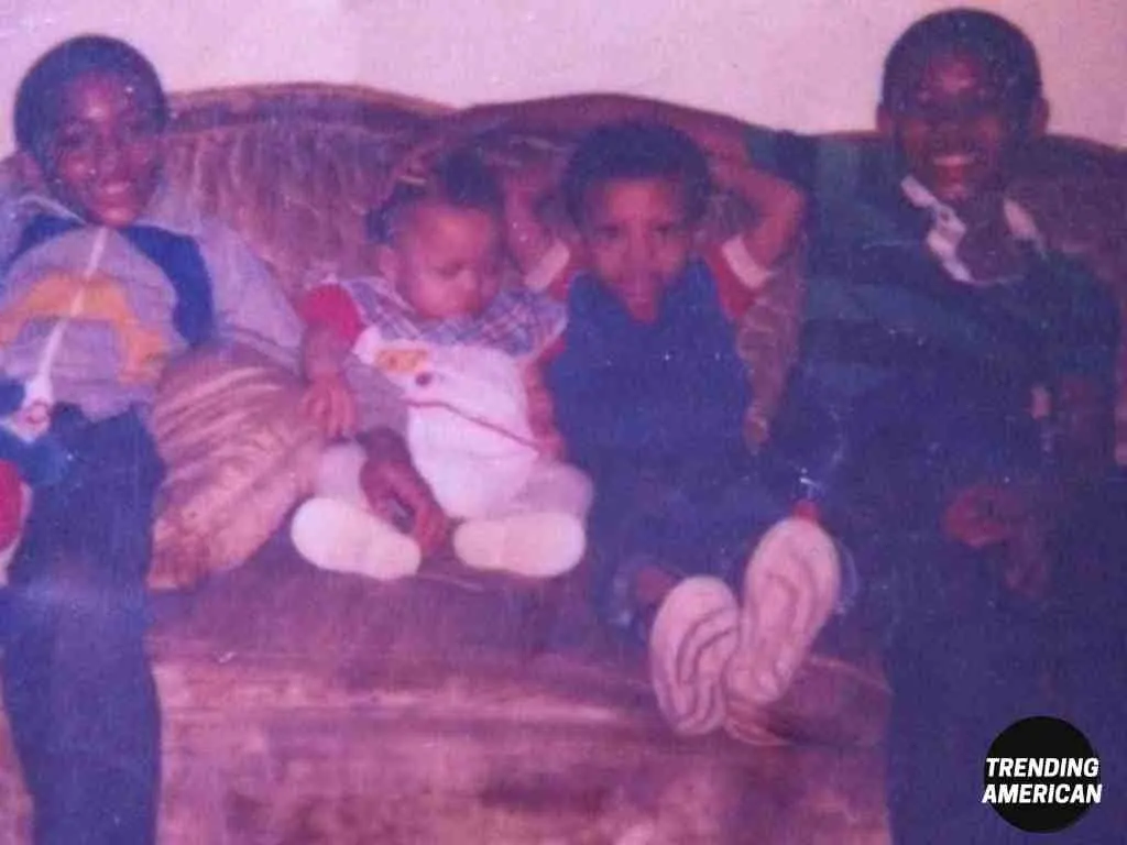 Left to Right Donald Oldest Brother Delbert, sister Balisa, Donld and brother Derrick