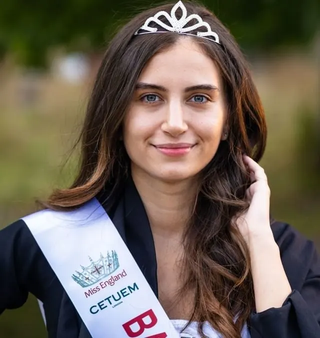 Melisa Raouf in Miss England 2022 competition