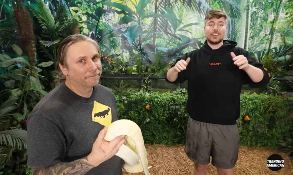 MrBeast with Brian Barczyk in Would You Sit In Snakes For $10,000
