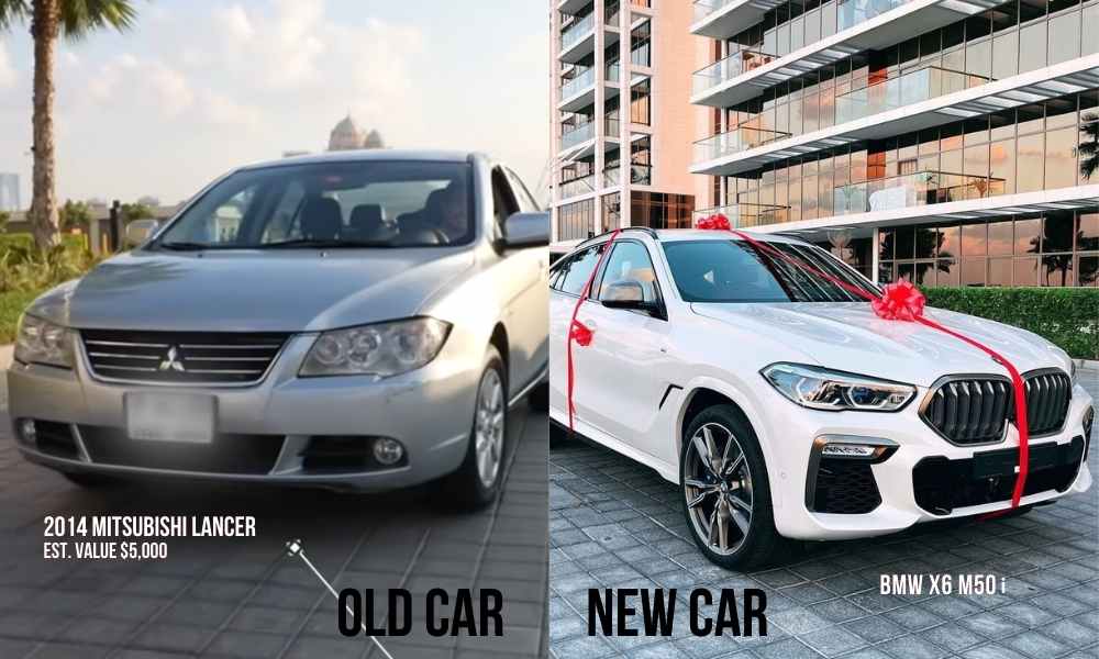 Sergi old car and new car