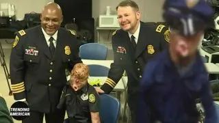 A 20-year-old Burn Victim's Inspiring Journey of Becoming an Honorary Police Officer.