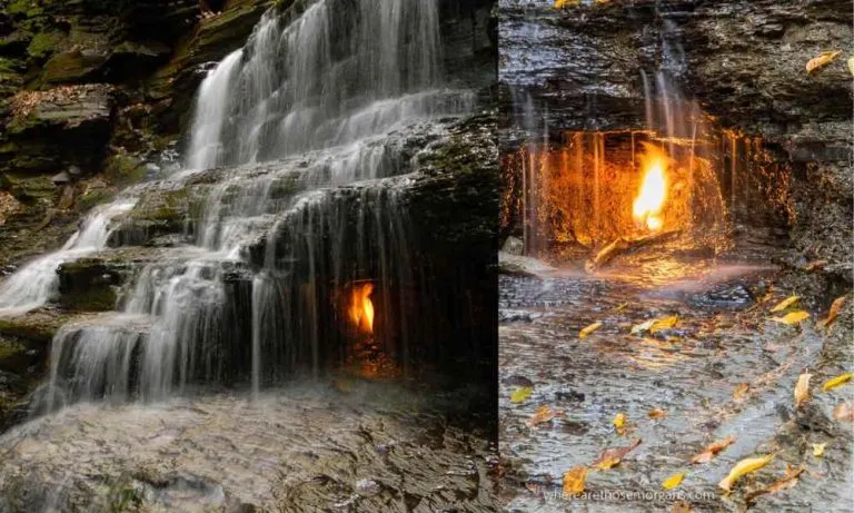The Mysterious Story Behind The Flame That ‘Never Goes Out’ in Eternal Flame Falls!