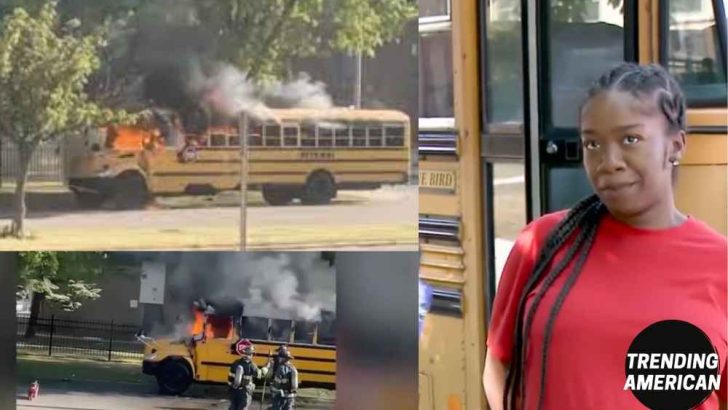 The heroic act of a pregnant bus driver who saves children from a bus burst into flame 