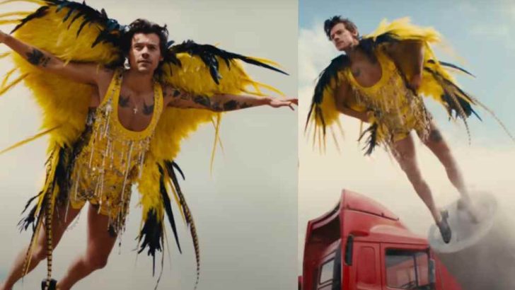 Harry Styles Gets Shot Out Of A Cannon In His New Music Video “Daylight”!