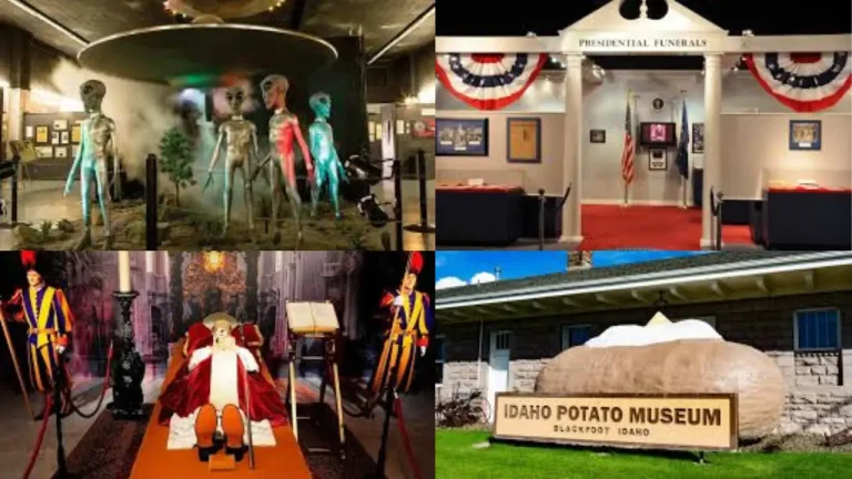 Alien figures, presidential funeral display, and Idaho Potato Museum — quirky museums in the U.S.