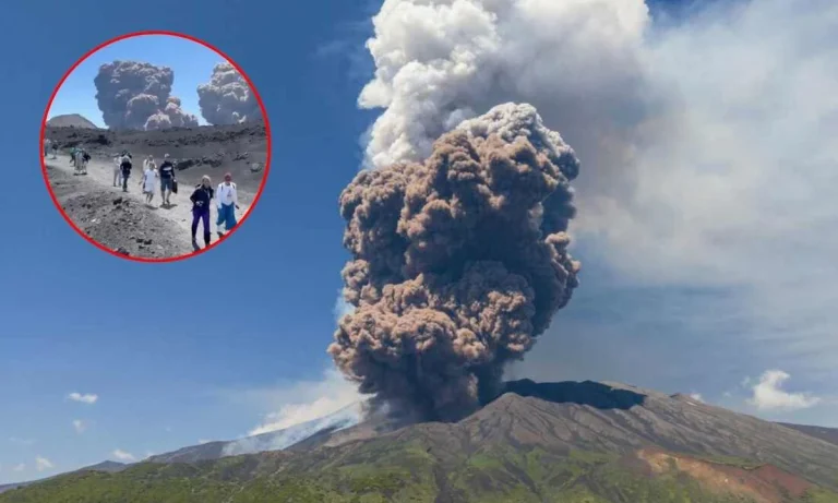 Tourists Flee as Mount Etna Erupts in Fiery Chaos!