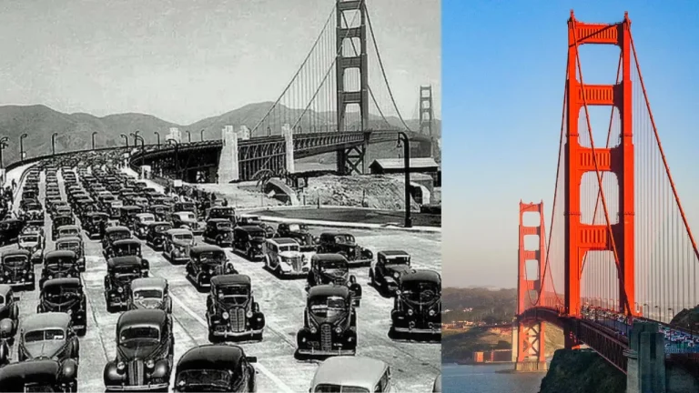 Golden Gate Bridge safety net was suspended under the entire length of the bridge